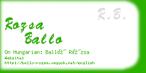 rozsa ballo business card